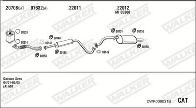 Изпускателна система WALKER DWK009031B