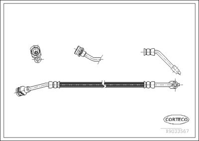Тормозной шланг CORTECO 19033567 для NISSAN TERRANO