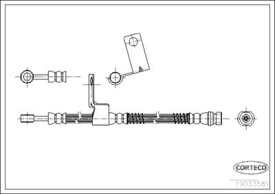 Тормозной шланг CORTECO 19033581 для HYUNDAI GETZ