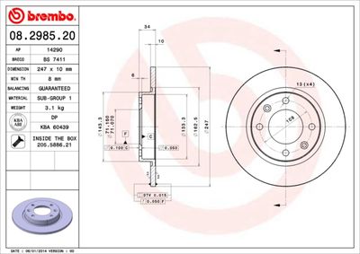 DISC FRANA BREMBO 08298520