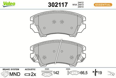 BREMSBELAGSATZ SCHEIBENBREMSE