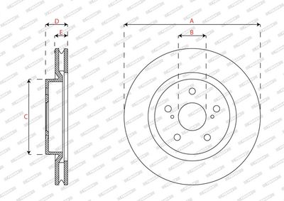BREMSSCHEIBE FERODO DDF2925C 2