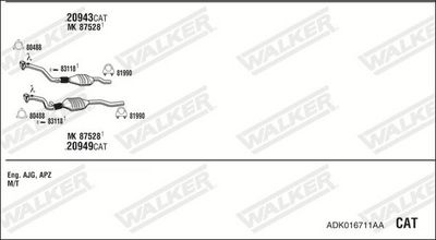 Изпускателна система WALKER ADK016711AA