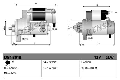 STARTER DENSO DSN3018 2