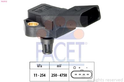 FACET Sensor, Ladedruck Made in Italy - OE Equivalent (10.3112)