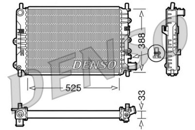 DENSO Kühler, Motorkühlung (DRM10025)