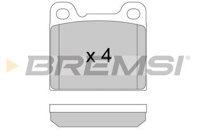 Комплект тормозных колодок, дисковый тормоз BREMSI BP2383 для VW 412