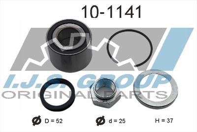 Комплект подшипника ступицы колеса IJS GROUP 10-1141 для PEUGEOT 206+