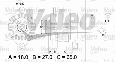 Генератор VALEO 436656 для VOLVO 460