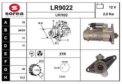 STARTER SNRA LR9022