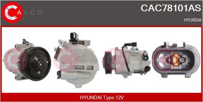 Компрессор, кондиционер CASCO CAC78101AS для HYUNDAI i40