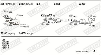 Изпускателна система WALKER BWK030325A