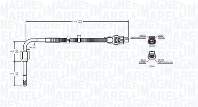 Uitlaatgastemperatuursensor (Vóór katalysator) past: MERCEDES C (W204), CLS (C218), CLS (C219), CLS SHOOTING BRAKE (X218), E T-MODEL (S211), E T-MODEL (S212), E (VF211) 2.2D/3.0D/3.5 01.05-12.17