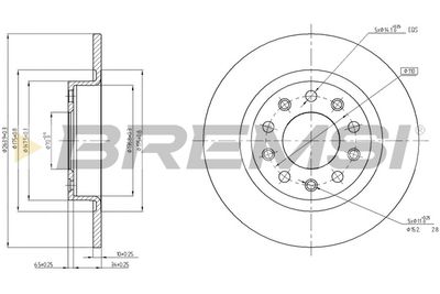 BREMSI CD8333S Тормозные диски  для ALFA ROMEO GIULIETTA (940_) 1.4 TB (940.FYA1A)