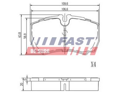 Zestaw klocków hamulcowych, hamulce tarczowe FAST FT29092HD