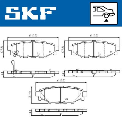 Brake Pad Set, disc brake VKBP 90357 A