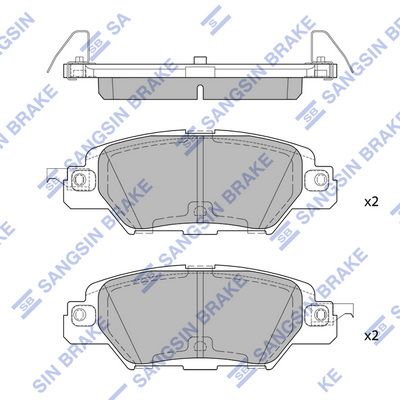 Комплект тормозных колодок, дисковый тормоз Hi-Q SP1860 для MAZDA CX-5