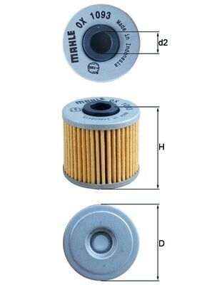 Filtr oleju MAHLE OX 1093