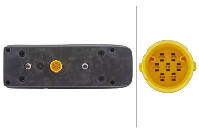 Achterlicht Links EasyConn II Hybrid (LED/P21W, 24V, met indicator, anti-fog licht, achteruitrijlicht, met stoplicht, parkeerlicht)