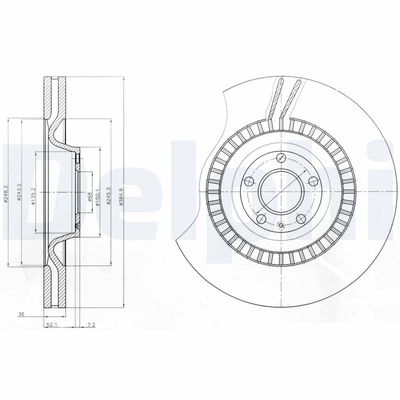 Brzdový kotouč DELPHI BG9070C