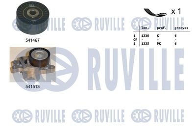 SET CUREA TRANSMISIE CU CANELURI RUVILLE 570133