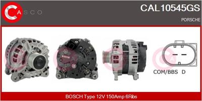 Генератор CASCO CAL10545GS для PORSCHE CAYMAN