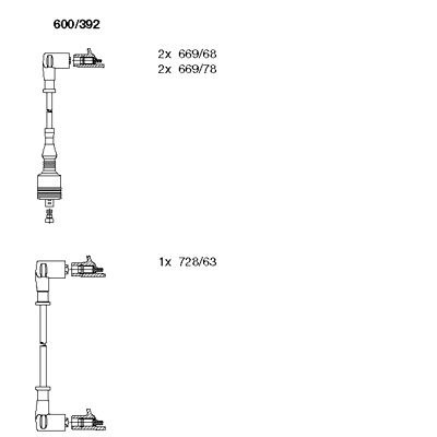 Комплект проводов зажигания BREMI 600/392 для ALFA ROMEO ALFASUD