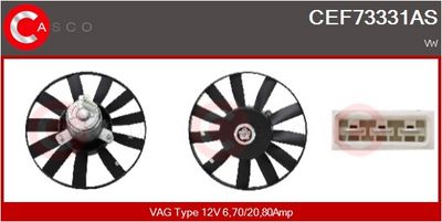 VENTILATOR RADIATOR CASCO CEF73331AS