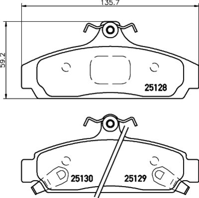 Комплект тормозных колодок, дисковый тормоз MINTEX MDB1602 для CHEVROLET CORVETTE