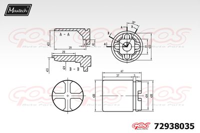 Поршень, корпус скобы тормоза MAXTECH 72938035 для MAZDA MX-5