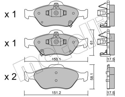 Brake Pad Set, disc brake 22-0316-1