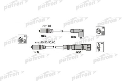 Комплект проводов зажигания PATRON PSCI1002 для AUDI 80