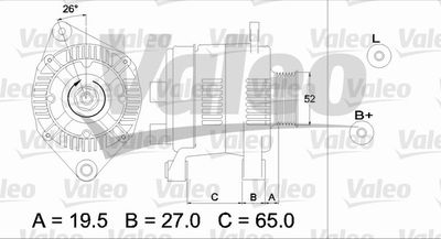 VALEO 437142 Генератор  для RENAULT MEGANE (Рено Мегане)