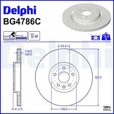 спирачен диск DELPHI BG4786C