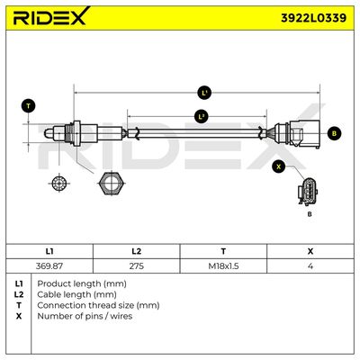 ламбда-сонда RIDEX 3922L0339