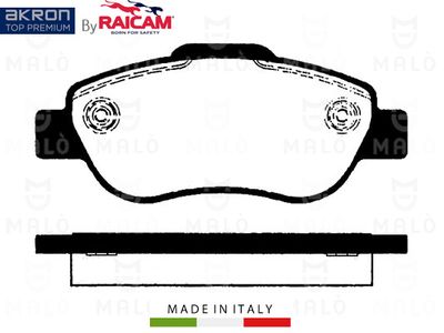 AKRON-MALÒ 28480215 Тормозные колодки и сигнализаторы для FIAT PANDA Фургон/хетчбэк (169_) 1.3 D Multijet 4x4