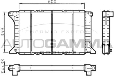 Радиатор, охлаждение двигателя AUTOGAMMA 100394 для FORD TRANSIT