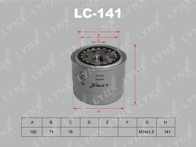 LC-141 LYNXauto Масляный фильтр