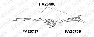 Глушитель выхлопных газов конечный VENEPORTE FA25480 для FIAT BRAVA