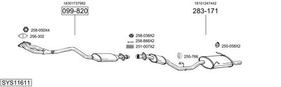 Изпускателна система BOSAL SYS11611