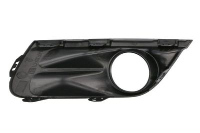 Voorbumper afdekking Voor Links (met mistlampgaten, zwart) past: RENAULT FLUENCE 01.13-12.15