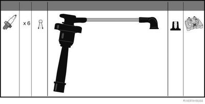 Zestaw przewodów zapłonowych HERTH+BUSS JAKOPARTS J5385012