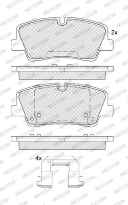 Remblokken set Achter , past: HYUNDAI H350 2.5D 04.15-