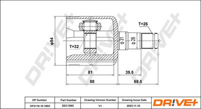 каре комплект, полуоска DR!VE+ DP2110.10.1895