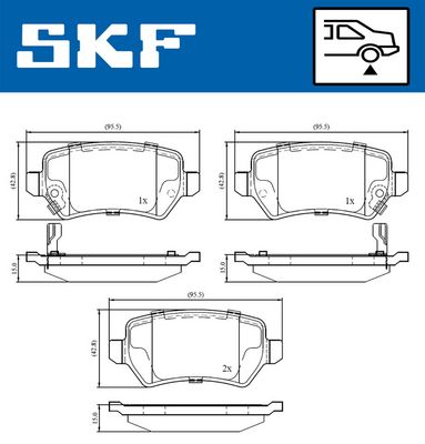 SET PLACUTE FRANA FRANA DISC SKF VKBP90338A 1