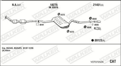 Изпускателна система WALKER VOT07252A