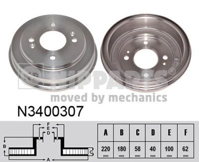 Тормозной барабан NIPPARTS N3400307 для KIA PICANTO