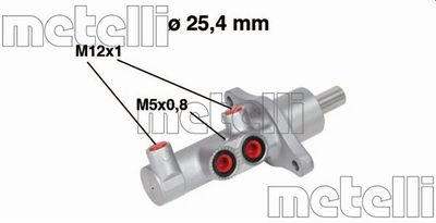 Главный тормозной цилиндр METELLI 05-0543 для MAZDA 3
