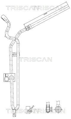 хидравличен маркуч, кормилно управление TRISCAN 8516 11031