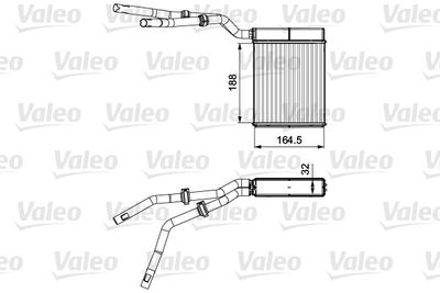 VALEO 812359 Радиатор печки  для VOLVO V50 (Вольво В50)